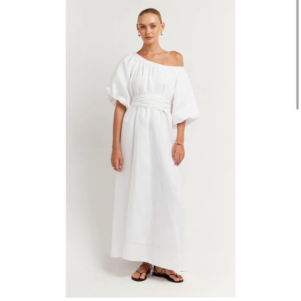 Dissh Kate White Linen Dress